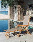 HiTeak Aquitania Teak Patio Folding Lounge Deck Chair