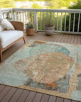 LOOMLAN Rugs Armalise Teal Washable Indoor-Outdoor Rug