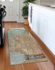 LOOMLAN Rugs Armalise Teal Washable Indoor-Outdoor Rug
