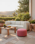 Zuo Modern Aruz Red Olefin Fabric Outdoor Ottoman