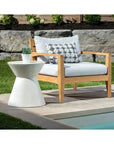 Astley Concrete Outdoor Round End Table - LOOMLAN - SUNPAN - Outdoor Side Tables