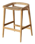 Azur Wooden Patio Counter Stool-Outdoor Counter Stools-Artesia-LOOMLAN