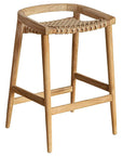 Azur Wooden Patio Counter Stool-Outdoor Counter Stools-Artesia-LOOMLAN