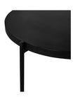 Mendez Concrete and Steel Black Round Outdoor Coffee Table