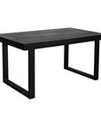 Jedrik Concrete Black Rectangular Outdoor Dining Table