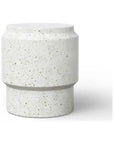 Barrel Concrete Made Stylish Outdoor Stool-Garden Stools-Urbia-Ivory Terrazo-LOOMLAN