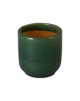 Emissary Barrel Green Ceramic Outdoor Planter