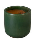 Emissary Barrel Green Ceramic Outdoor Planter