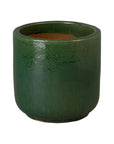 Emissary Barrel Green Ceramic Outdoor Planter