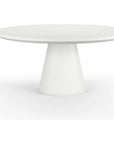Bazaar Concrete Outdoor Dining Table-Outdoor Dining Tables-Sunset West-White-LOOMLAN