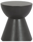 Bazaar Dark Gray Round Outdoor End Table - LOOMLAN - Sunset West - Outdoor Side Tables