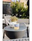 Bazaar Dark Gray Round Outdoor End Table - LOOMLAN - Sunset West - Outdoor Side Tables
