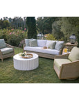 Bazaar Fluted Athena Outdoor Coffee Table-Outdoor Coffee Tables-Sunset West-LOOMLAN