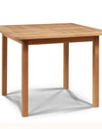 HiTeak Birmingham Square Outdoor Dining Table Umbrella Hole