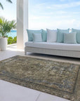 LOOMLAN Rugs Blazura Brown Washable Indoor-Outdoor Rug