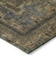 LOOMLAN Rugs Blazura Brown Washable Indoor-Outdoor Rug