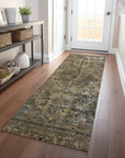 LOOMLAN Rugs Blazura Brown Washable Indoor-Outdoor Rug