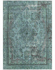 LOOMLAN Rugs Blazura Teal Washable Indoor-Outdoor Rug