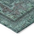 LOOMLAN Rugs Blazura Teal Washable Indoor-Outdoor Rug