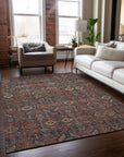 Addison Rugs Bohemian Red Washable Indoor-Outdoor Rug