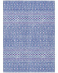 Boho Blue Washable Indoor-Outdoor Rug