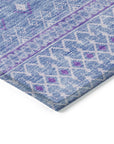 Boho Blue Washable Indoor-Outdoor Rug