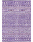 Boho Purple Washable Indoor-Outdoor Rug