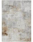 LOOMLAN Rugs Braeain Ivory Washable Indoor-Outdoor Rug