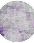 LOOMLAN Rugs Braeain Purple Washable Indoor-Outdoor Rug