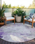 LOOMLAN Rugs Braeain Purple Washable Indoor-Outdoor Rug