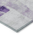 LOOMLAN Rugs Braeain Purple Washable Indoor-Outdoor Rug