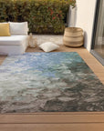 LOOMLAN Rugs Braearis Blue Washable Indoor-Outdoor Rug