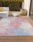 LOOMLAN Rugs Braeas Pink Washable Indoor-Outdoor Rug