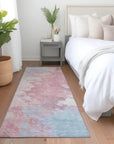 LOOMLAN Rugs Braeas Pink Washable Indoor-Outdoor Rug