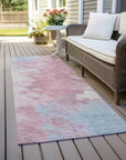 LOOMLAN Rugs Braeas Pink Washable Indoor-Outdoor Rug