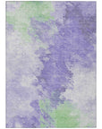 LOOMLAN Rugs Braeas Purple Washable Indoor-Outdoor Rug