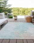 LOOMLAN Rugs Braeas Seafoam Washable Indoor-Outdoor Rug