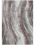 LOOMLAN Rugs Braeon Brown Washable Indoor-Outdoor Rug