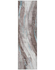 LOOMLAN Rugs Braeon Brown Washable Indoor-Outdoor Rug