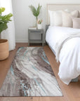 LOOMLAN Rugs Braeon Brown Washable Indoor-Outdoor Rug