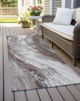 LOOMLAN Rugs Braeon Brown Washable Indoor-Outdoor Rug
