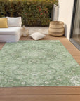 LOOMLAN Rugs Braeor Green Washable Indoor-Outdoor Rug