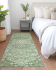 LOOMLAN Rugs Braeor Green Washable Indoor-Outdoor Rug