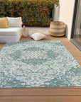 Braeor Teal Washable Indoor - Outdoor Rug - LOOMLAN - LOOMLAN Rugs - Outdoor Rugs