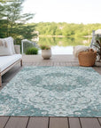 Braeor Teal Washable Indoor - Outdoor Rug - LOOMLAN - LOOMLAN Rugs - Outdoor Rugs