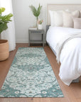 Braeor Teal Washable Indoor - Outdoor Rug - LOOMLAN - LOOMLAN Rugs - Outdoor Rugs