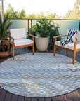 LOOMLAN Rugs Braeyn Blue Washable Indoor-Outdoor Rug