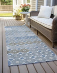 LOOMLAN Rugs Braeyn Blue Washable Indoor-Outdoor Rug