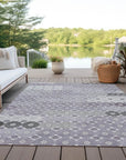 LOOMLAN Rugs Braeyn Purple Washable Indoor-Outdoor Rug