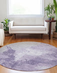 LOOMLAN Rugs Bravari Purple Washable Indoor-Outdoor Rug